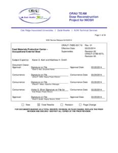 ORAU TEAM Dose Reconstruction Project for NIOSH Oak Ridge Associated Universities I Dade Moeller I MJW Technical Services Page 1 of 54