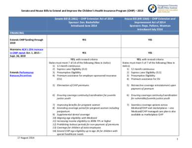 Microsoft Word - CHIP Senate House bill side by side.docx