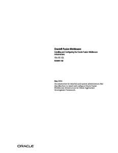 Oracle® Fusion Middleware Installing and Configuring the Oracle Fusion Middleware Infrastructure 12c[removed]E38451-02