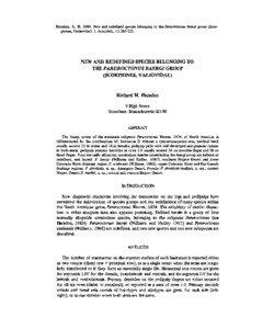 Haradon, R. M[removed]Newand redefined species belonging to the Paruroctonusbaergi group (Scorpiones, Vaejovidae).J. Arachnol., 12:[removed]NEWAND REDEFINED SPECIES BELONGINGTO