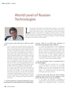 ScanEx RDC — 20 Years  World Level of Russian Technologies  L