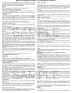 Please note that these Terms and Conditions may vary depending upon shipment origin. (1) CLAUSE PARAMOUNT All carriage under this Bill of Lading to or from the United States shall have effect subject to the provisions of