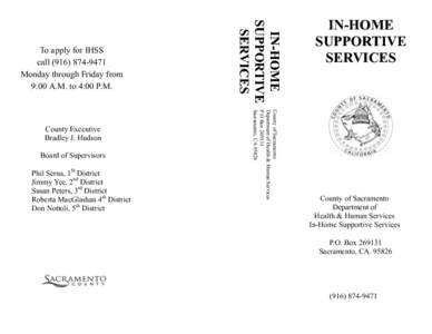 Nursing / Government of California / Medi-Cal / Home care / Health care / IHSS / Health / Medicine / Healthcare