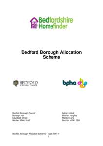 Bedford Borough Allocation Scheme Bedford Borough Council Borough Hall Cauldwell Street