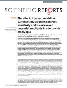 www.nature.com/scientificreports  OPEN received: 13 July 2015 accepted: 01 December 2015