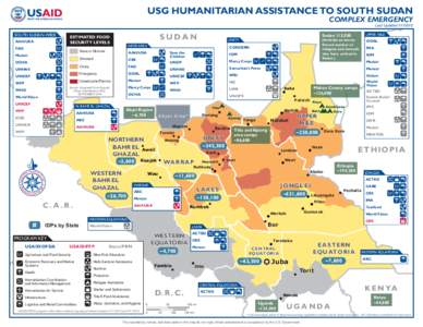 [removed]USG Humanitarian Assistance to South Sudan - Complex Emergency - Map