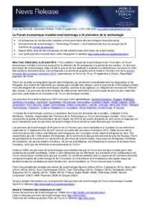 Lucy Jay-Kennedy, Associate Director, Public Engagement, +Le Forum économique mondial rend hommage à 24 pionniers de la technologie • • •