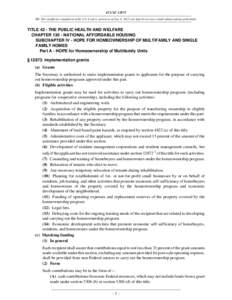 42 USC[removed]NB: This unofficial compilation of the U.S. Code is current as of Jan. 4, 2012 (see http://www.law.cornell.edu/uscode/uscprint.html). TITLE 42 - THE PUBLIC HEALTH AND WELFARE CHAPTER[removed]NATIONAL AFFORDABL