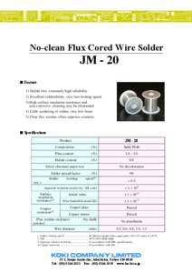 No-clean Flux Cored Wire Solder  JM - 20