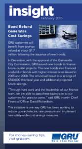insight  February 2015 GRU customers will benefit from savings