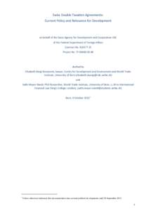 International relations / Double taxation / Foreign direct investment / Taxation in the United States / Tax / Development Trusts Association Scotland / Economics / International taxation / Finance / International economics