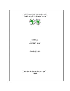 AFRICAN DEVELOPMENT BANK AFRICAN DEVELOPMENT FUND SOMALIA COUNTRY BRIEF