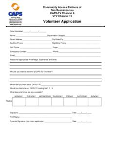 Microsoft Word - CAPS Volunteer Form 3-07.doc