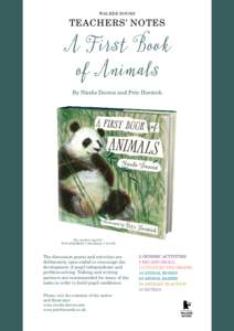 walker books  Teachers’ notes A First Book of Animals