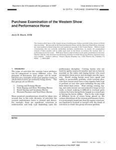 Purchase Examination of the Western Show and Performance Horse