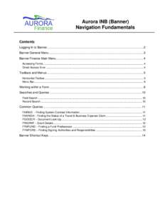 Microsoft Word - Banner Navigation Fundamentals