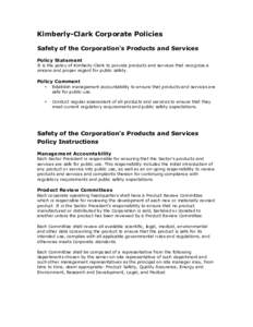 Safety / Business / Kimberly-Clark / Economy / Occupational safety and health / General Product Safety Regulations / Safety data sheet