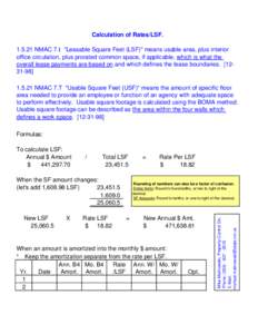 Calculation of Rates/LSF[removed]NMAC 7.I 