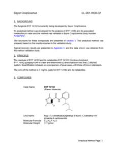 Penflufen Environmental Chemistry Method - Water