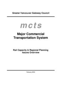 Greater Vancouver Gateway Council  mcts Major Commercial Transportation System