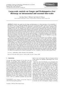 QUARTERLY JOURNAL OF THE ROYAL METEOROLOGICAL SOCIETY Q. J. R. Meteorol. Soc. 135: 353–[removed]Published online in Wiley InterScience