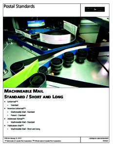 Postal Standards  MACHINEABLE MAIL STANDARD / SHORT AND LONG •