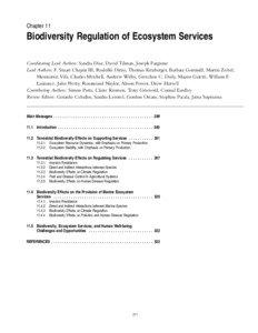 Chapter 11  Biodiversity Regulation of Ecosystem Services