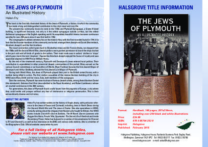 THE JEWS OF PLYMOUTH  HALSGROVE TITLE INFORMATION An Illustrated History Helen Fry