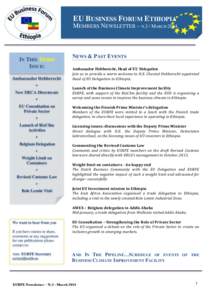 EU BUSINESS FORUM ETHIOPIA  MEMBERS NEWSLETTER – N.3 / MARCH 2014 !