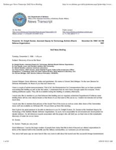 Defense.gov News Transcript: DoD News Briefing  http://www.defense.gov/utility/printitem.aspx?print=http://www... U.S. Department of Defense Office of the Assistant Secretary of Defense (Public Affairs)