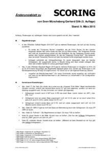 SCORING  Änderungsblatt zu von Sven Müncheberg/Gerhard Gilk (5. Auflage) Stand: 9. März 2015