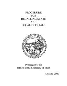 PROCEDURE FOR RECALLING STATE AND LOCAL OFFICIALS