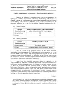 Buildings Department  Practice Note for Authorized Persons, Registered Structural Engineers and Registered Geotechnical Engineers