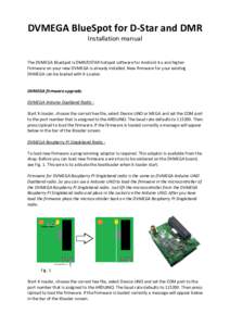 Microsoft Word - DVMEGA BlueSpot manual.doc