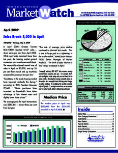 SINGLE FAMILY RESIDENTIAL BREAKDOWN  April[removed] % 7.4% % 0.3