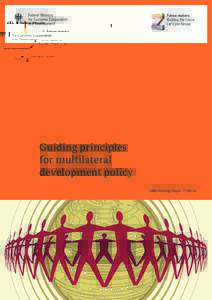 Guiding principles for multilateral development policy BMZ Strategy Paper 7 | 2013e  Dirk Niebel, MdB