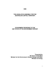 Climate Change Act / Canberra / Conservation biology / Australia / Department of Environment and Conservation / States and territories of Australia / Western Australia / Earth