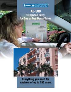 ®  AE-500 Telephone Entry for One or Two Doors/Gates