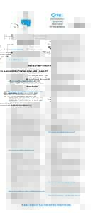PATIENT INFORMATION AND INSTRUCTIONS FOR USE  PATIENT INFORMATION AND INSTRUCTIONS FOR USE LEAFLET