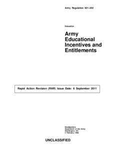 Army Regulation 621–202  Education Army Educational