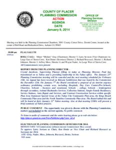 COUNTY OF PLACER PLANNING COMMISSION ACTION AGENDA DATE January 9, 2014