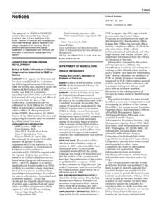 Financial economics / United States administrative law / Agricultural insurance / Federal Agriculture Improvement and Reform Act / Federal Crop Insurance Corporation / Risk Management Agency / Federal Register / Privacy Act / Financial Crisis Inquiry Commission / Government / Agricultural economics / Economics