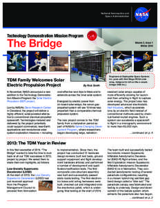 National Aeronautics and Space Administration Technology Demonstration Mission Program  The Bridge