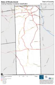 State of Rhode Island  Town of Coventry Existing Roadway Functional Classification NE