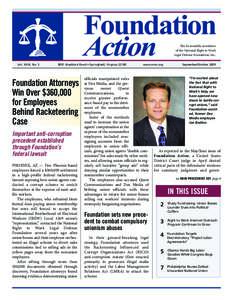 Foundation Action The bi-monthly newsletter of the National Right to Work Legal Defense Foundation, Inc.