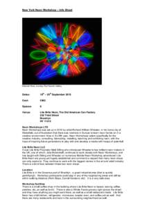 New York Neon Workshop – Info Sheet  	
   Deborah Kass, courtesy Paul Kasmin Gallery
