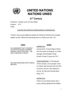 UNITED NATIONS NATIONS UNIES 21st Century Producers: Charles Lyons & Francis Mead Duration:
