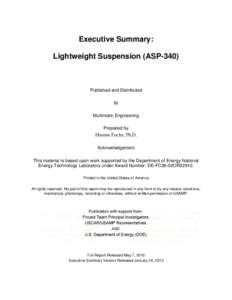Microsoft Word - USAMP ASP340 Lightweight FLCA_Exec_Summary_final.doc