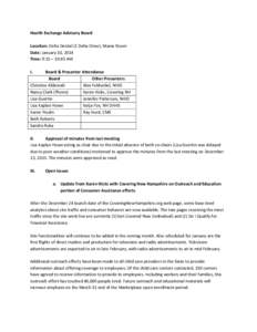 Microsoft Word - Health Exchange Advisory Board Meeting - Minutes[removed]jjp.docx