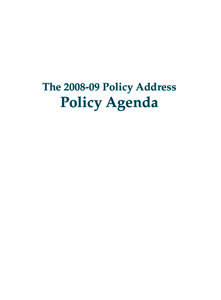 The[removed]Policy Address Policy Agenda